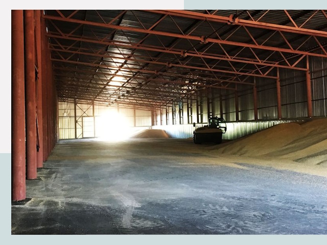 Строительство зернохранилищ в Лесосибирске