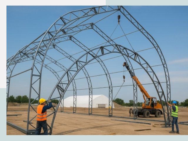 Монтаж ангаров в Лесосибирске от 625 руб. - Надежно и быстро